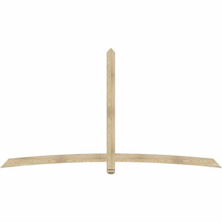 Ekena Millwork Bellingham Rough Sawn Timber Gable Bracket, Douglas Fir, 108"W x 58"H x 2"D x 4"F, 13/12 Pitch GBW108X58X0204BEL00RDF